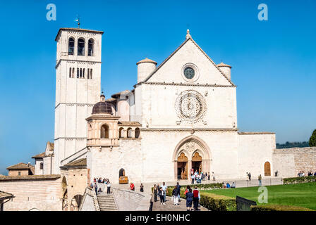 Basilica di San Francesco Lucini, Assisi, Umbrien, Italien | Basilika des Heiligen Franziskus, Assisi, Umbrien, Italien Stockfoto