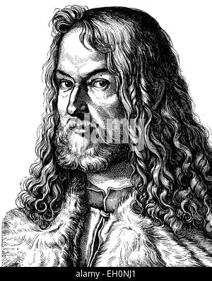 Verbesserte Digitalbild von Albrecht Duerer, Maler, 1471-1528, historische Illustration, Porträt, 1880 Stockfoto