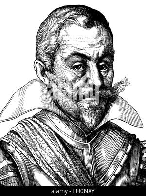Verbesserte Digitalbild von Johann Tserclaes, Graf von Tilly, Kommandant der katholischen Liga im Dreißigjährigen Krieg, 1559-1632, historische Abbildung, Porträt, 1880 Stockfoto
