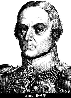 Verbesserte Digitalbild von Friedrich Wilhelm Freiherr von Buelow, Graf von Dennewitz, preußischer general, 1755 – 1816, Porträt, historische Abbildung, 1880 Stockfoto