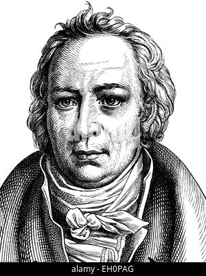 Verbesserte Digitalbild von Friedrich August Wolf, 1759-1824, Portrait, historische Abbildung, 1880 Stockfoto