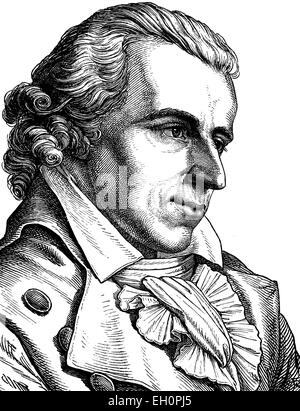 Verbesserte Digitalbild von Friedrich von Schiller, 1759-1805, Portrait, historische Abbildung, 1880 Stockfoto