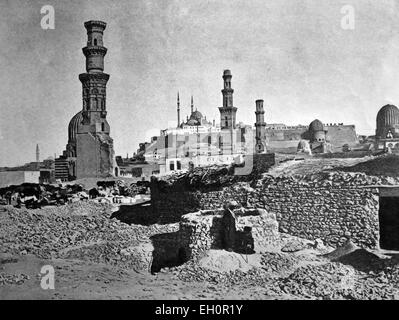 Frühe Autotype von Kairo, Ägypten, historisches Foto, 1884 Stockfoto