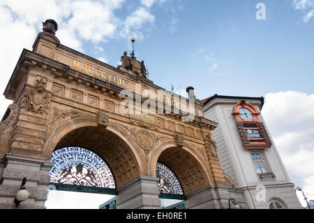 PILSEN, Tschechische Republik, Pilsner Urquell Brauerei Haupttor Stockfoto