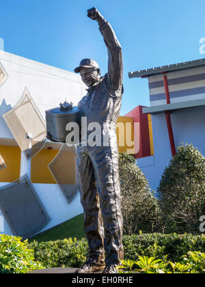 Dale Earnhardt Sr Tribut Statue, Daytona International Speedway, Florida, USA Stockfoto