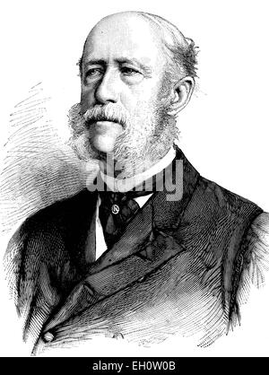 George Herbert Graf Zu Münster-Ledenburg, 1820-1902, deutscher Diplomat und Botschafter des Deutschen Reiches in Paris, historische Abbildung, ca. 1886 Stockfoto