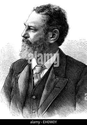 George Pendleton, 1825-1889, Außenminister der Vereinigten Staaten in Berlin, historische Abbildung, ca. 1886 Stockfoto