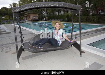 Hamburger Sommerfest (Sommerfest) bei Aspria Uhlenhorst. Mitwirkende: Nina Bott wo: Hamburg, Deutschland bei: 30. August 2014 Stockfoto