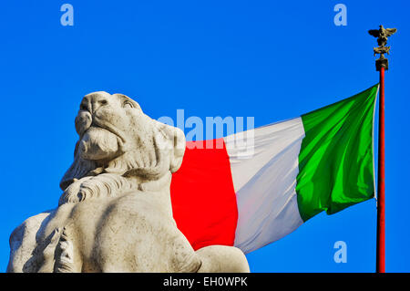 Detail der Monumento Nazionale eine Vittorio Emanuele II in Rom, Italien Stockfoto