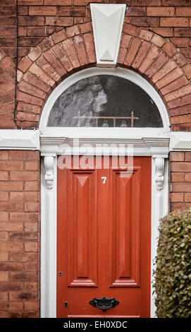 Cheadle Dorf traditionelle Tür Detail in Stockport Stockfoto