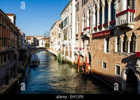 Sekundäre Kanal. Venedig, Provinz Venedig, Italien. Stockfoto