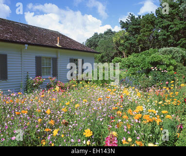 Der Vertrag von Haus und Garten, Waitangi Treaty Grounds, Waitangi, Bay of Islands, Region Northland, Nordinsel, Neuseeland Stockfoto