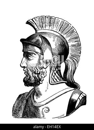 Themistokles, 525-459 v. Chr., Staatsmann und General von Athen, historischen Holzschnitt, um 1880 Stockfoto