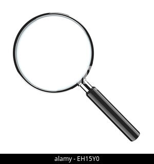 Metall Lupe, Isolated on White Background Stockfoto