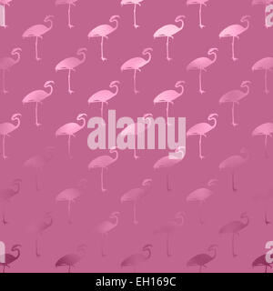 Metallic Pink Flamingo-Muster Faux Folie Flamingos Polk Dot Hintergrundtextur Stockfoto