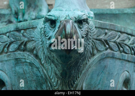 Spanisch-Amerikanischen Krieg Memorial Detail, Bushnell Park, Hartford, Connecticut Stockfoto