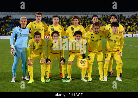 Chiba, Japan. 3. März 2015. Kashiwa Reysol-Team Gruppe Line-up Fußball: AFC Champions League-Gruppe E Spiel zwischen Kashiwa Reysol 5-1 Becamex Binh Duong im Hitachi Kashiwa Soccer Stadium in Chiba, Japan. © AFLO/Alamy Live-Nachrichten Stockfoto