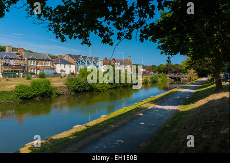 Der Royal military Canal bei Hythe Kent Stockfoto