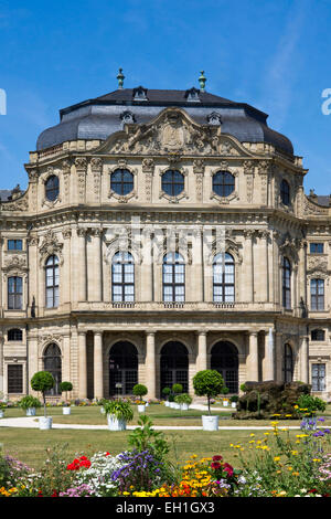 Würzburger Residenz mit Gericht Gärten, Würzburg Stadt, Bayern, Deutschland, Europa Stockfoto
