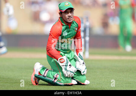 Nelson, Neuseeland. 5. März 2015. Mushfiqur Rahim von Bangladesh während der ICC Cricket World Cup Match zwischen Bangladesch und Schottland an Saxton Oval auf 5. März 2015 in Nelson, Neuseeland. Bildnachweis: Dpa/Alamy Live-Nachrichten Stockfoto