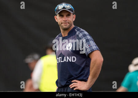 Nelson, Neuseeland. 5. März 2015. Kyle Coetzer Schottlands während der ICC Cricket World Cup Match zwischen Bangladesch und Schottland an Saxton Oval auf 5. März 2015 in Nelson, Neuseeland. Bildnachweis: Dpa/Alamy Live-Nachrichten Stockfoto