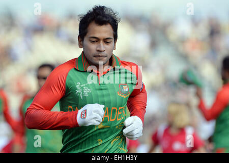 Nelson, Neuseeland. 5. März 2015. Mushfiqur Rahim von Bangladesh während der ICC Cricket World Cup Match zwischen Bangladesch und Schottland an Saxton Oval auf 5. März 2015 in Nelson, Neuseeland. Bildnachweis: Dpa/Alamy Live-Nachrichten Stockfoto