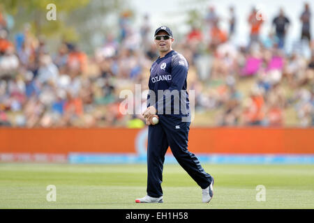 Nelson, Neuseeland. 5. März 2015. Matt Machan von Schottland während der ICC Cricket World Cup Match zwischen Bangladesch und Schottland an Saxton Oval auf 5. März 2015 in Nelson, Neuseeland. Bildnachweis: Dpa/Alamy Live-Nachrichten Stockfoto