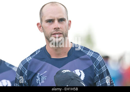 Nelson, Neuseeland. 5. März 2015. Kyle Coetzer Schottlands während der ICC Cricket World Cup Match zwischen Bangladesch und Schottland an Saxton Oval auf 5. März 2015 in Nelson, Neuseeland. Bildnachweis: Dpa/Alamy Live-Nachrichten Stockfoto