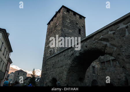 Port-Pretoria, Aosta, Aostatal, Italien Stockfoto