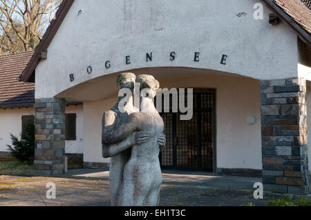 Ehemalige Villa von Joseph Goebbels am See Bogensee, Brandenburg, Deutschland Stockfoto