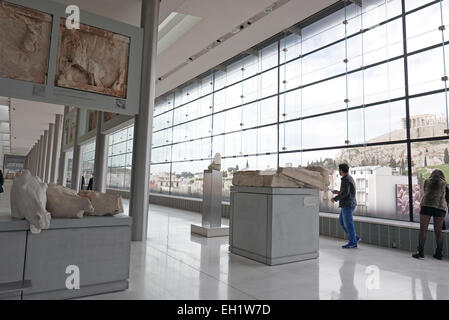 Griechenland-Athen-Plaka das neue Akropolis-Museum der Parthenon-Galerie Stockfoto