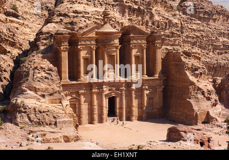 Das Ad Deir-Kloster in Petra in Jordanien Stockfoto