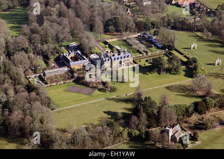 Luftaufnahme des Holdenby House in der Nähe von Northampton, UK Stockfoto