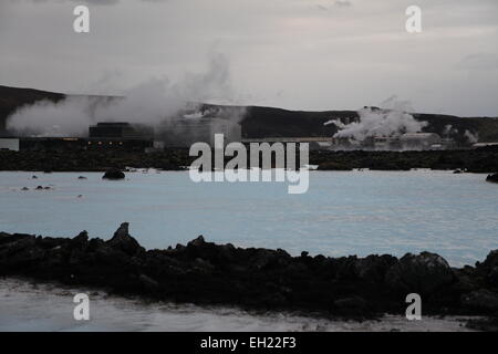 Geo-Thermalquellen-Teil die blaue Lagune Island Stockfoto