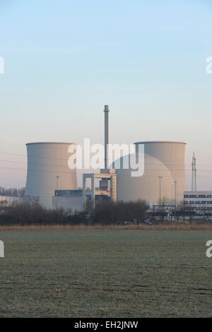 Biblis Nuclear Power Plant, Biblis, Hessen, Deutschland Stockfoto