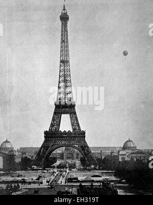 Eines der ersten Halbtöne, den Eiffelturm, Paris, Frankreich, 1880 Stockfoto