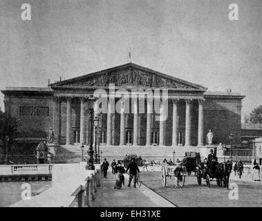 Frühe Autotype von der Kammer der Abgeordneten von Frankreich, Paris, Frankreich, 1880 Stockfoto