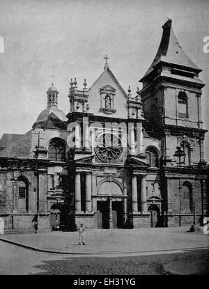 Eines der ersten Autotypen von Saint Remy in Dieppe, Frankreich, historische Fotografie, 1884 Stockfoto