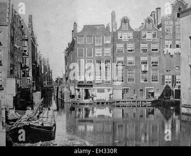 Frühe Autotype von Amsterdam, Noord-Holland, Niederlande, Geschichtsbild, 1884 Stockfoto