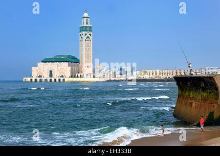 Marokko, Casablanca, Grand Hassan II Moschee Stockfoto