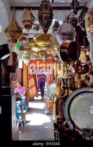 Marokko, Casablanca, Habous Bezirk erbaut zwischen 1917 und 1955 von den Architekten Auguste Cadet und Edmond Brion Stockfoto