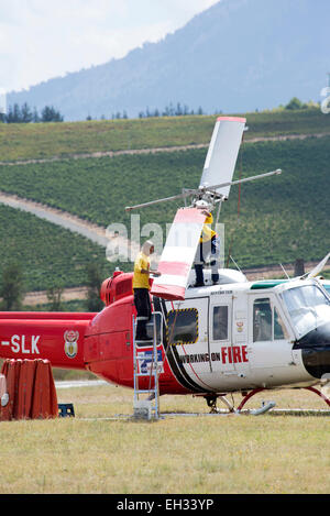 In Brandbekämpfung in Tte verwendet Brandbekämpfung Flugzeuge in Stellenbosch Western Cape Südafrika Reinigung vor dem Dienst Stockfoto