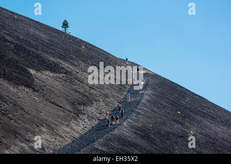 Schülerliste Cinder Cone Trail in Lassen Volcanic Nationalpark, Kalifornien, USA Stockfoto