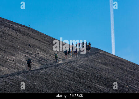 Schülerliste Cinder Cone Trail in Lassen Volcanic Nationalpark, Kalifornien, USA Stockfoto