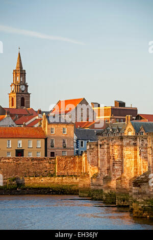 Stadt und Fluss Tweed, Berwick-upon-Tweed, England, Vereinigtes Königreich Stockfoto