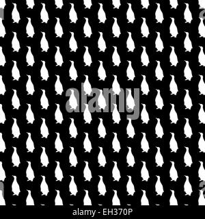 Weiße und schwarze Tupfen Pinguin Pinguine Muster Textur Hintergrund Stockfoto