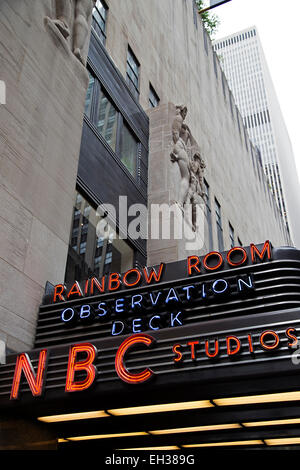 Rainbow Room, NBC Studios, das Rockefeller Center, Midtown Manhattan, New York City, New York, USA Stockfoto