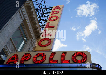 Apollo Theater Neon Sign, Harlem, New York City, New York, USA Stockfoto