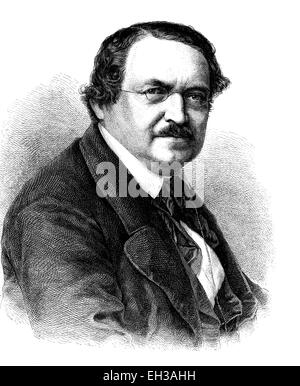 Ferdinand Stolle, 1806-1872, geboren Ludwig Ferdinand Anders, deutscher Schriftsteller und Journalist, Holzschnitt, ca. 1880 Stockfoto