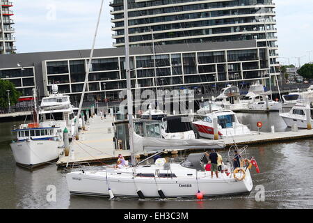 Boote bei Docklands Melbourne Victoria Australia Stockfoto